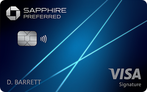 Sapphire Preferred Visa Signature Credit Card front view with chip and contactless technology